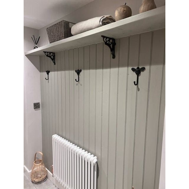 Brass bee Coat Hook - Black Finish - Brass bee