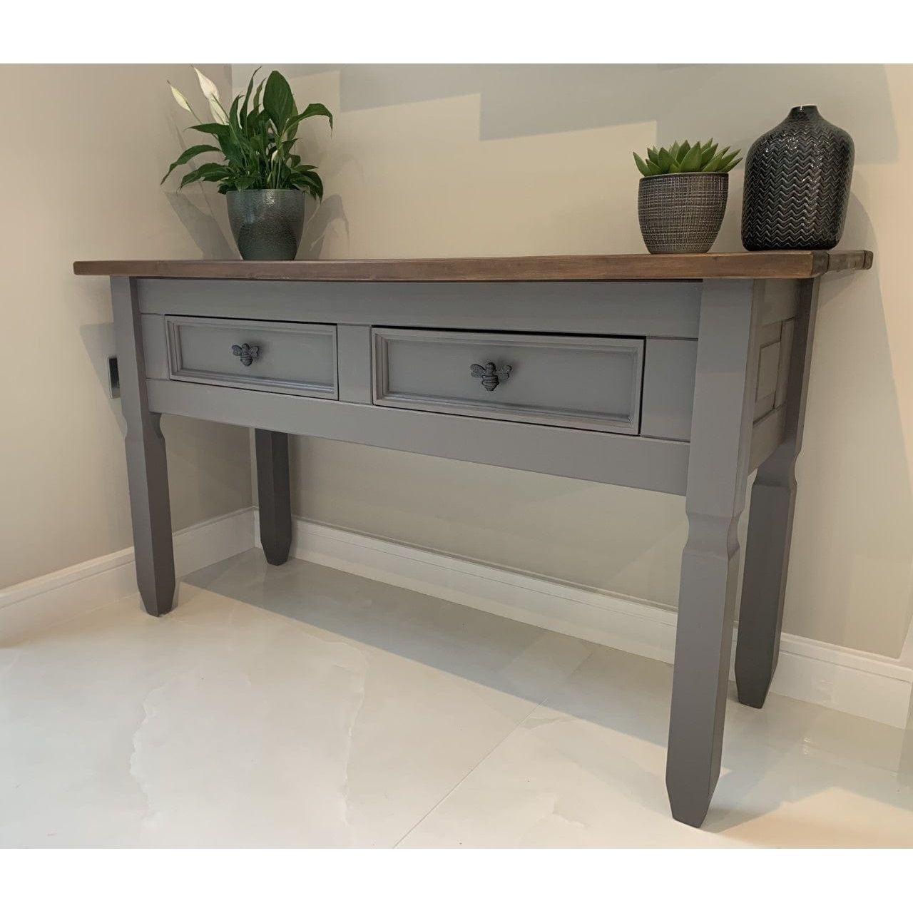 Brass Bee Drawer Cabinet Knob - Black Finish - Brass bee