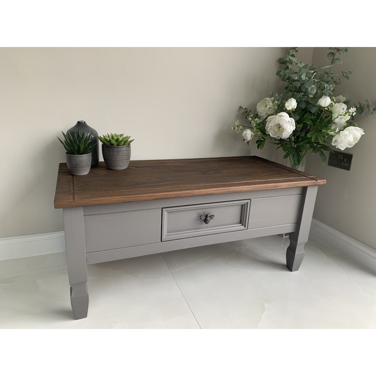 Brass Bee Drawer Cabinet Knob - Black Finish - Brass bee