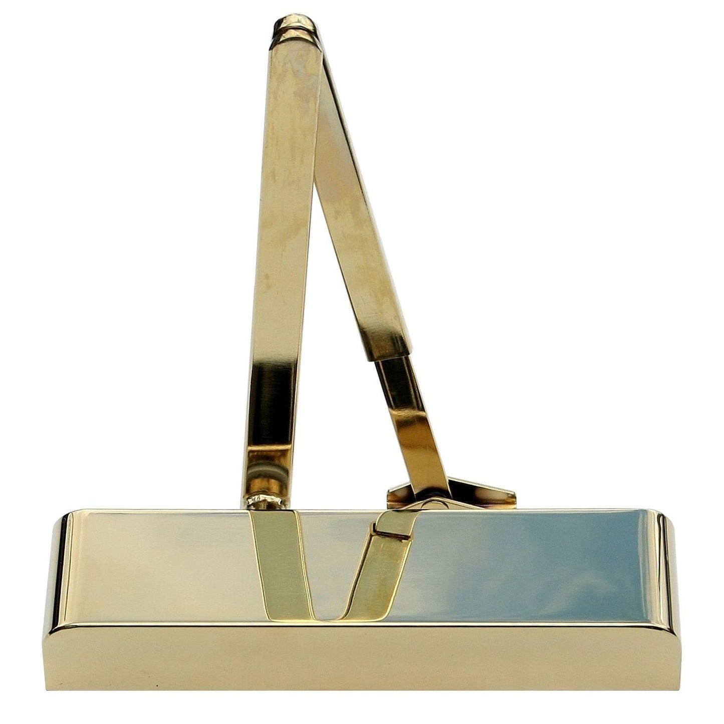 Boss Door Controls Closers Polished Brass Ts224V Door Closer C/W Arm & Cover, Certified Approved