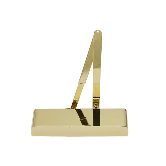 Boss Door Controls Closers Polished Brass Ts5225 Door Closer C/W Back Check & Delayed Action, Cover And Arm, Certified