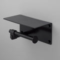 Buster + Punch Toilet Roll Holder / With Shelf / Cast Welders Black