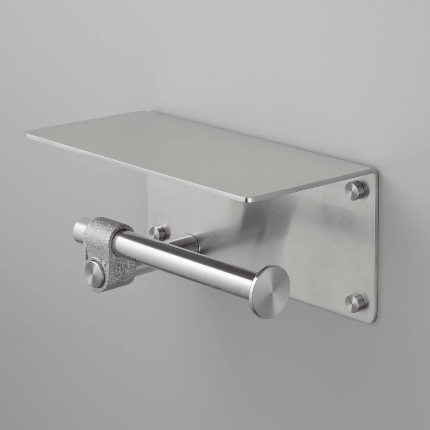 Buster + Punch Toilet Roll Holder / With Shelf / Cast Steel