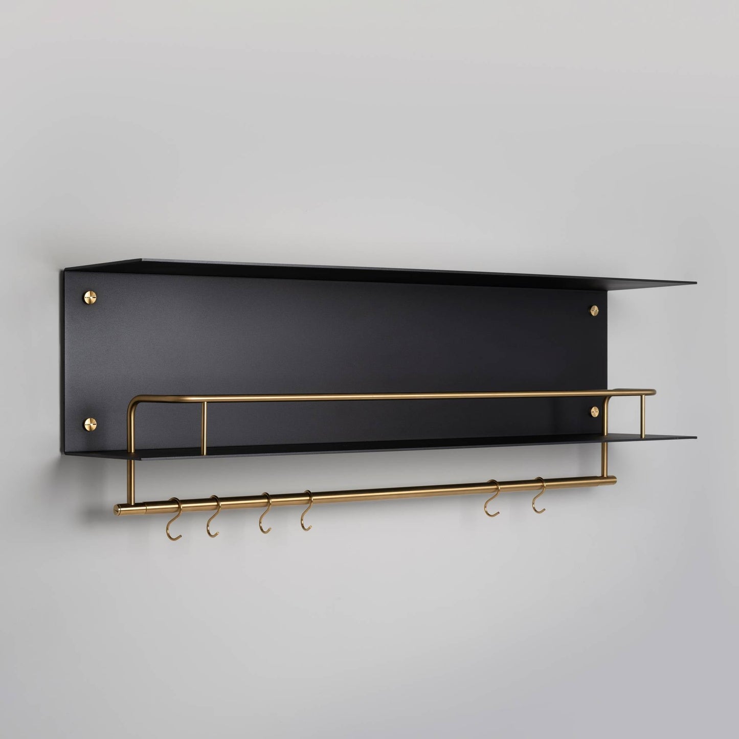 Buster + Punch Kitchen Product Sku Size Finish 1 Finish 2 Ex Vat Inc Vat Kitchen Shelf / Hanger / Without Logo / Black Brass