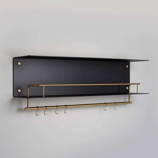 Buster + Punch Kitchen Product Sku Size Finish 1 Finish 2 Ex Vat Inc Vat Kitchen Shelf / Hanger / Without Logo / Black Brass
