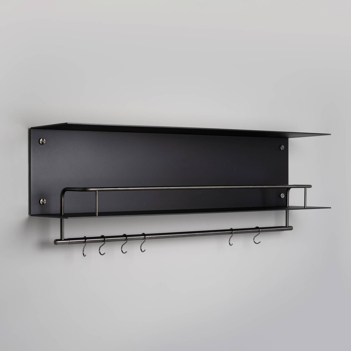 Buster + Punch Kitchen Product Sku Size Finish 1 Finish 2 Ex Vat Inc Vat Kitchen Shelf / Hanger / Without Logo / Black Gun Metal