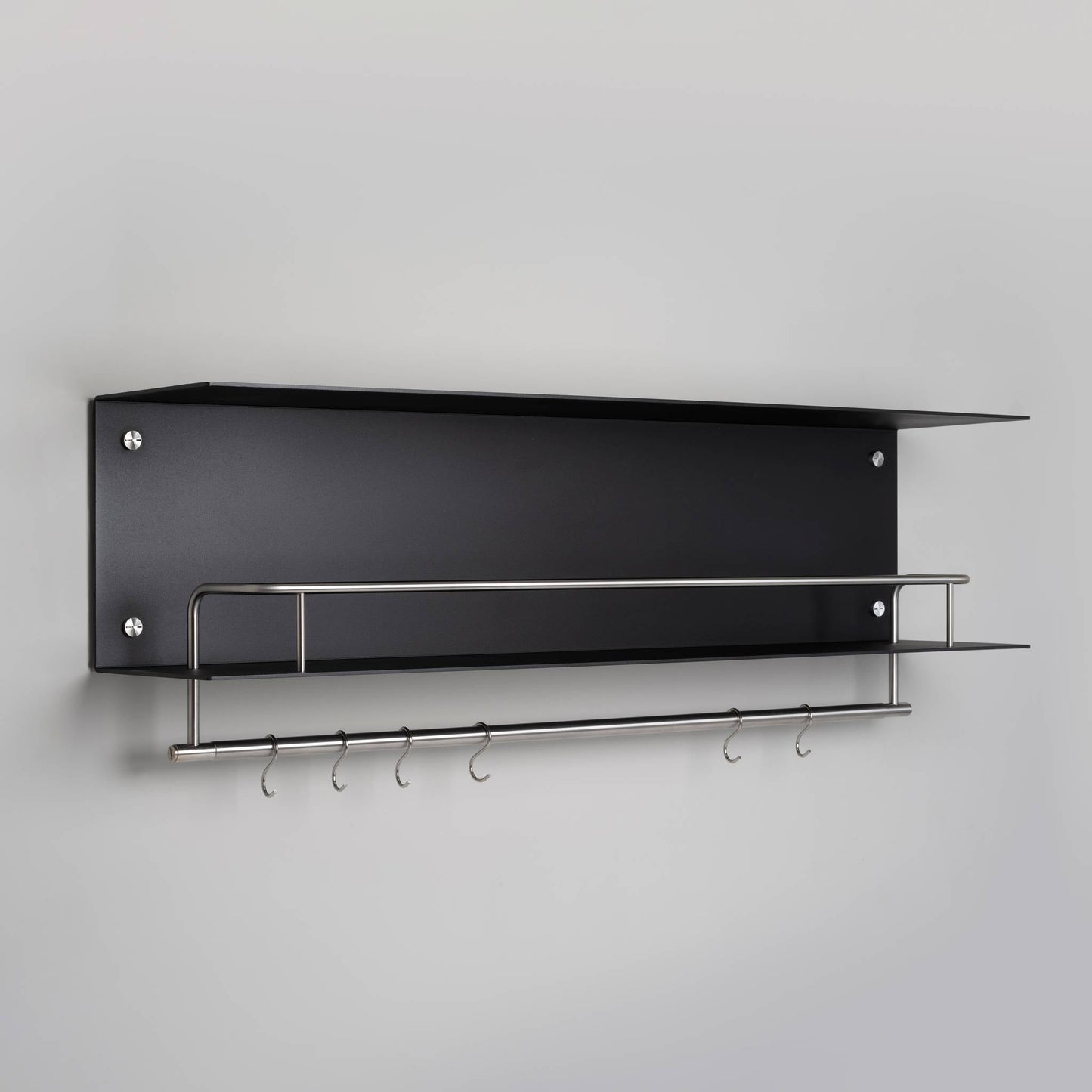 Buster + Punch Kitchen Product Sku Size Finish 1 Finish 2 Ex Vat Inc Vat Kitchen Shelf / Hanger / Without Logo / Black Steel