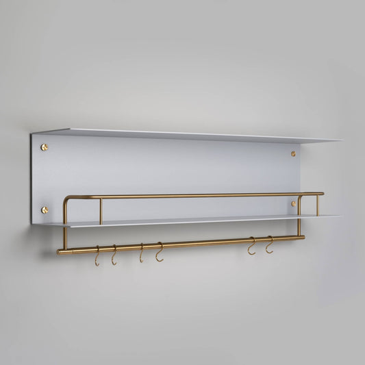 Buster + Punch Kitchen Shelf / Hanger / Without Logo / Stone Brass