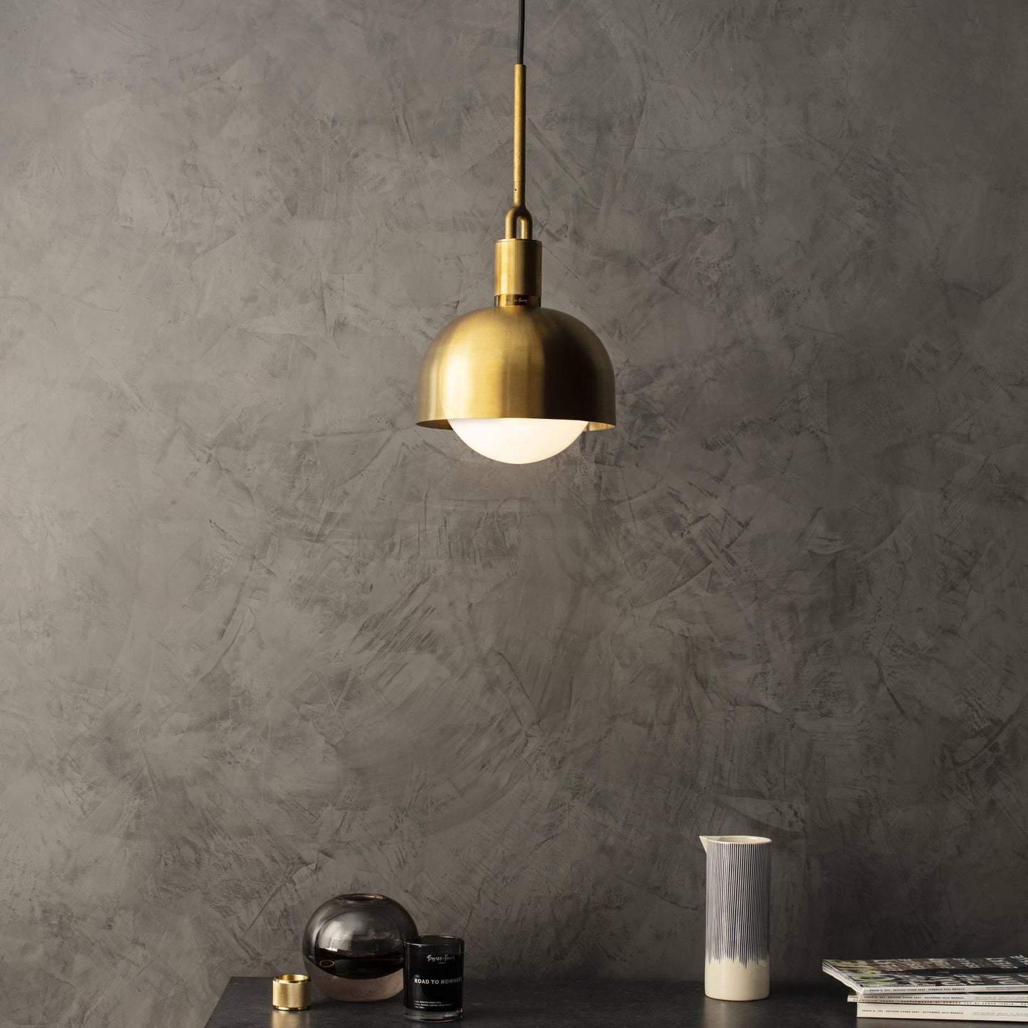 Buster + Punch Forked Pendant / Linear / Shade / Globe / Opal / Medium gallery
