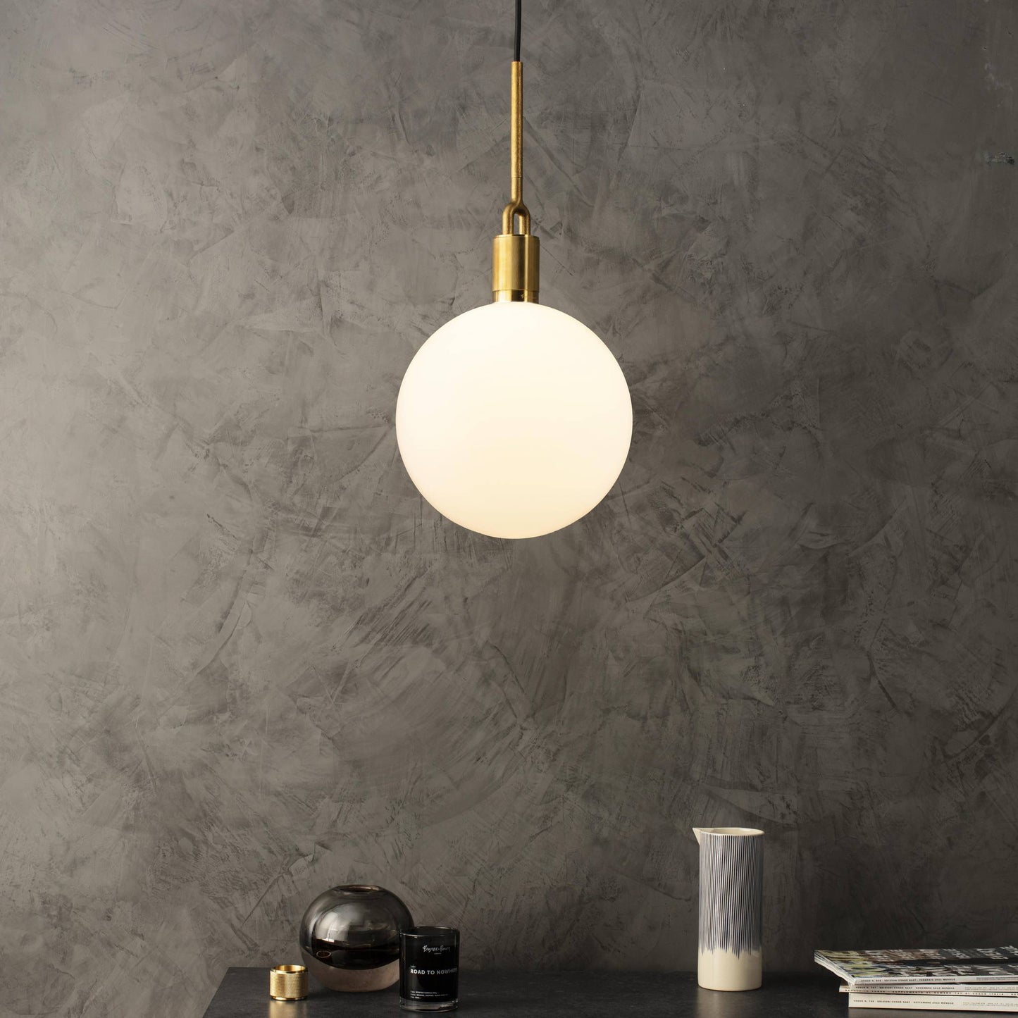 Buster + Punch Forked Pendant / Linear / Globe / Opal / Large