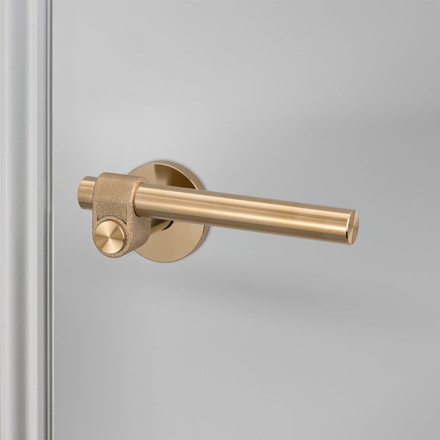 Buster + Punch Door Handle Set / Cast / Sprung Brass