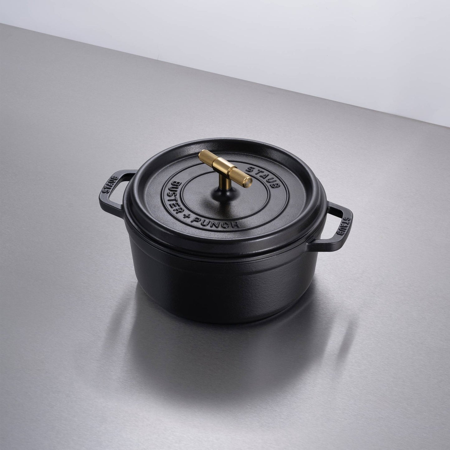 Buster + Punch Cocotte / 24CM / Cross / Staub / Black Brass