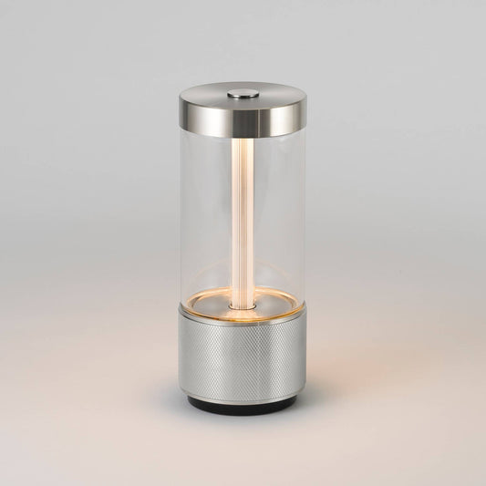 Buster + Punch Takeout portable table light in Steel, lit