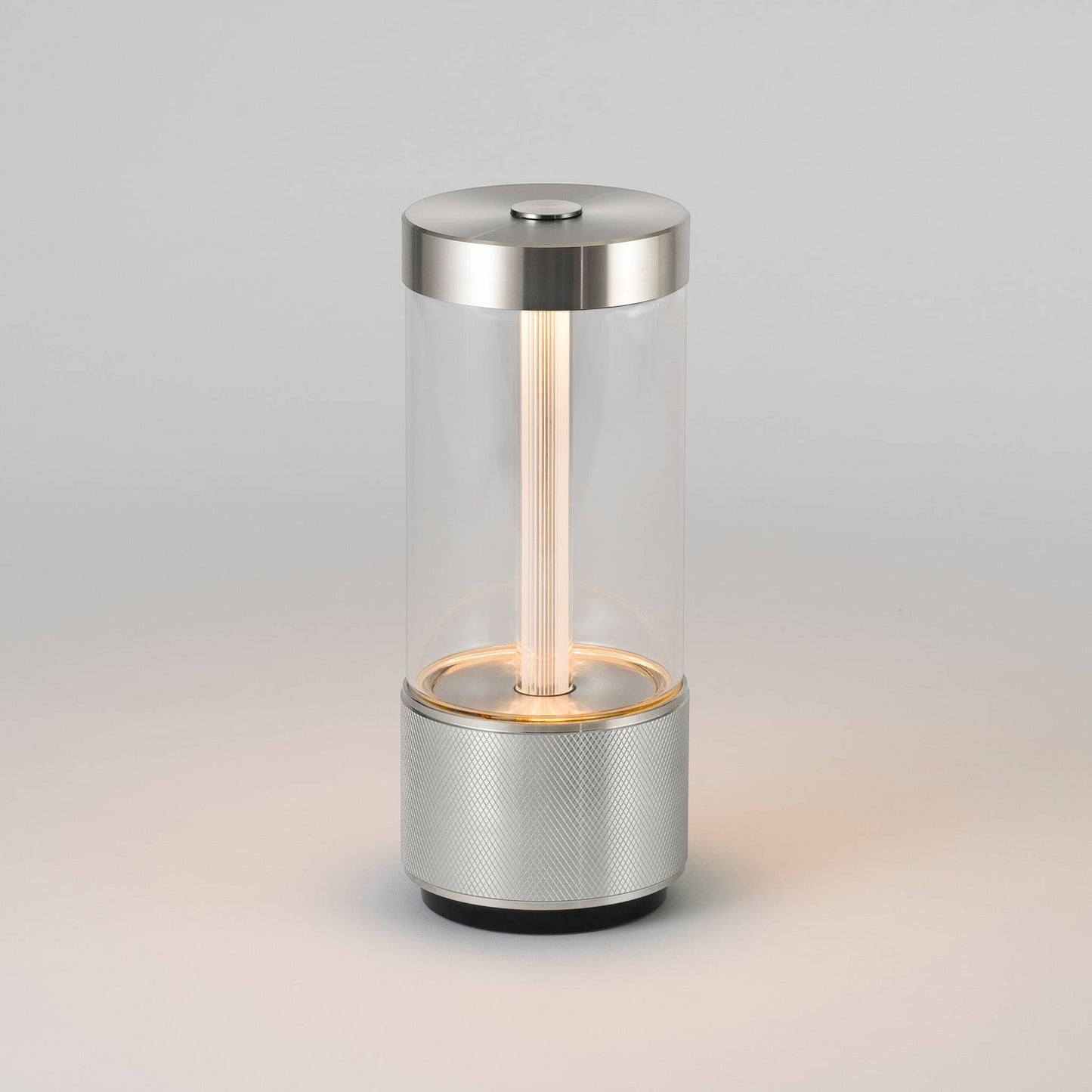Buster + Punch Takeout portable table light in Steel, lit