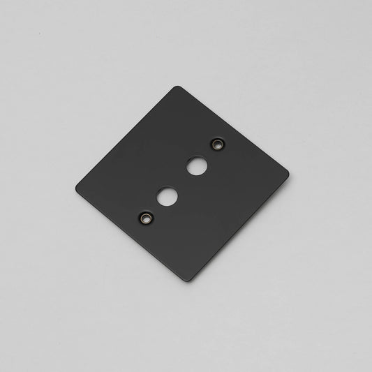Buster + Punch 1G Wall Plate / For 2 Toggles Only Black