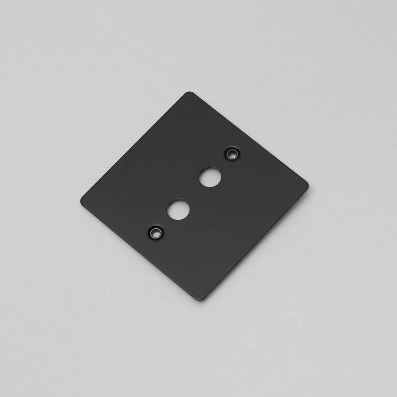 Buster + Punch 1G Wall Plate / For 2 Toggles Only Black