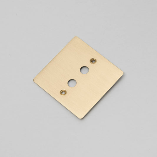 Buster + Punch 1G Wall Plate / For 2 Toggles Only Brass