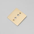 Buster + Punch 1G Wall Plate / For 2 Toggles Only Brass