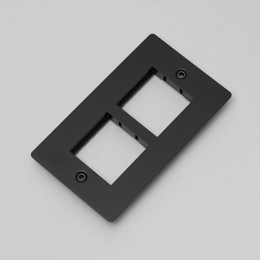 Buster + Punch 2G Wall Plate / For 2 Modules 45MM Black