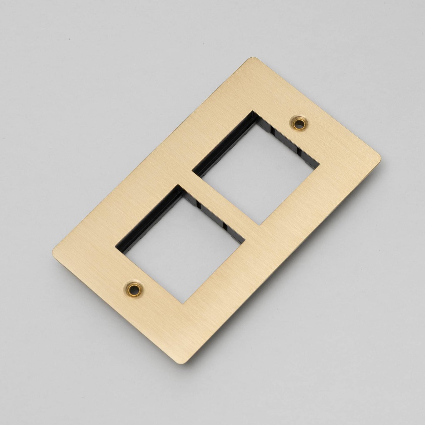 Buster + Punch 2G Wall Plate / For 2 Modules 45MM Brass