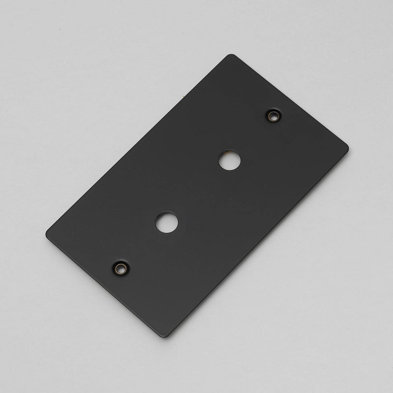 2G Wall Plate / For 2 Dimmers Or Toggles Black