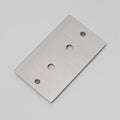 2G Wall Plate / For 2 Dimmers Or Toggles Steel