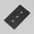 2G Wall Plate / For 3 Dimmers Or Toggles Black