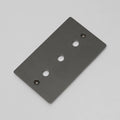 2G Wall Plate / For 3 Dimmers Or Toggles Smoked Bronze
