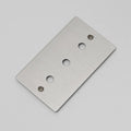 2G Wall Plate / For 3 Dimmers Or Toggles Steel