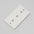 2G Wall Plate / For 3 Dimmers Or Toggles White