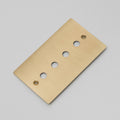 2G Wall Plate / For 4 Dimmers Or Toggles Brass