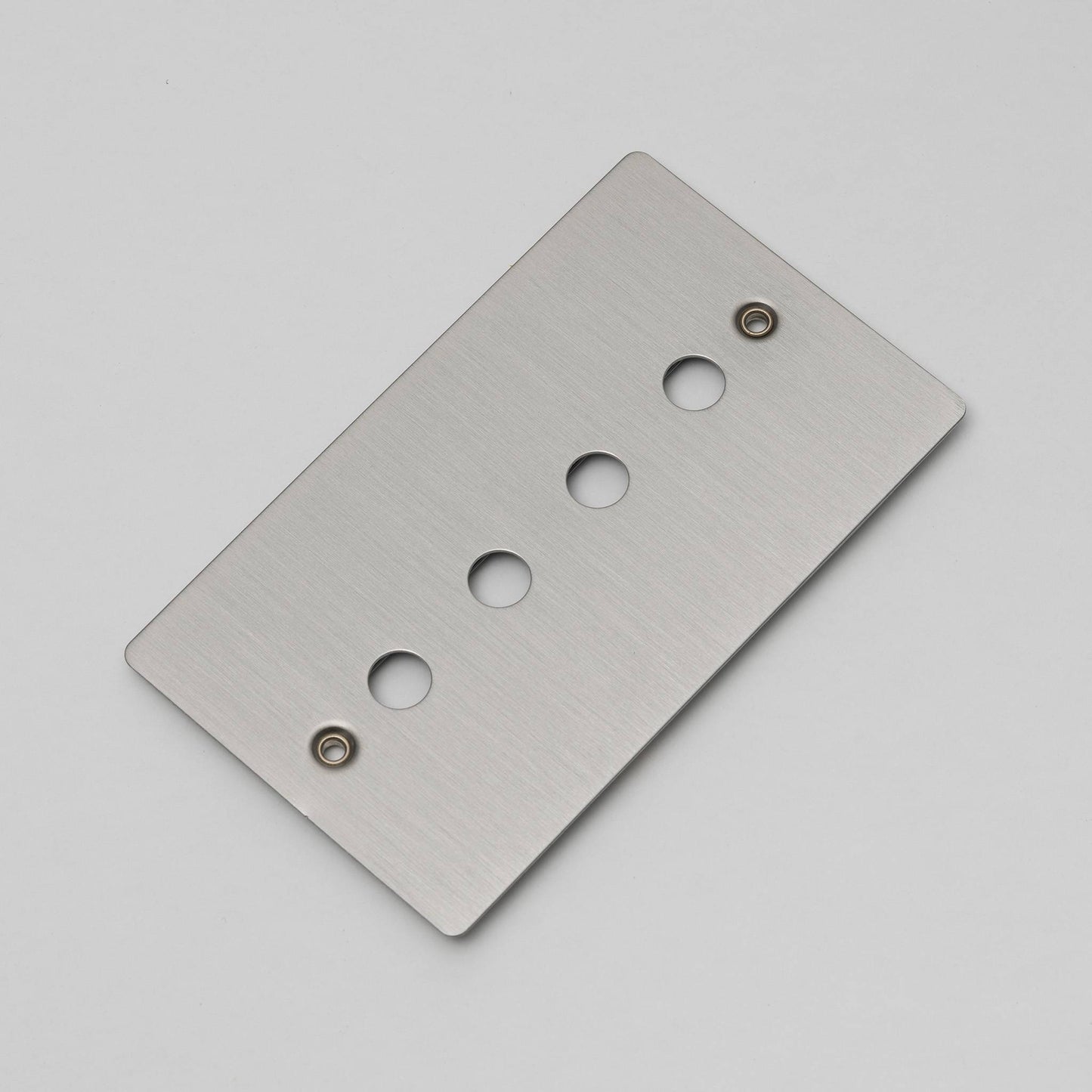 2G Wall Plate / For 4 Dimmers Or Toggles Steel