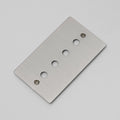 2G Wall Plate / For 4 Dimmers Or Toggles Steel