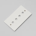 2G Wall Plate / For 4 Dimmers Or Toggles White