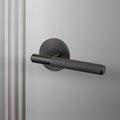 Buster + Punch Door Handle Set / Linear / Sprung Smoked Bronze
