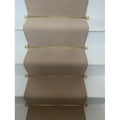Polished Brass Finish Stair Rods with Mushroom Finials - 725mm