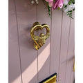 Brass Bumble Bee Heart Door Knocker - Brass Finish - Brass bee