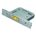 Carlisle Brass Easi-T 3 Lever Deadlock in silver finish, made of durable metal with a keyhole and a brass strike plate, designed for security applications.