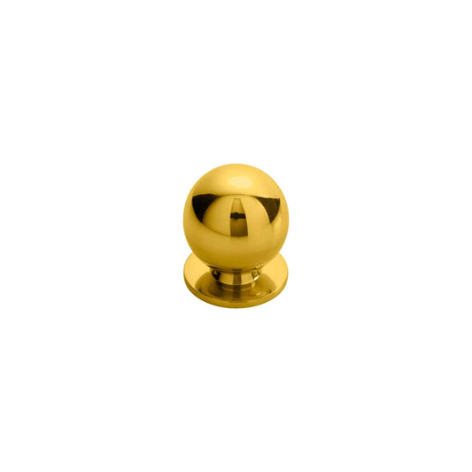 Carlisle Brass Cupboard Knob Polished Brass FTD BALL KNOB 25mm