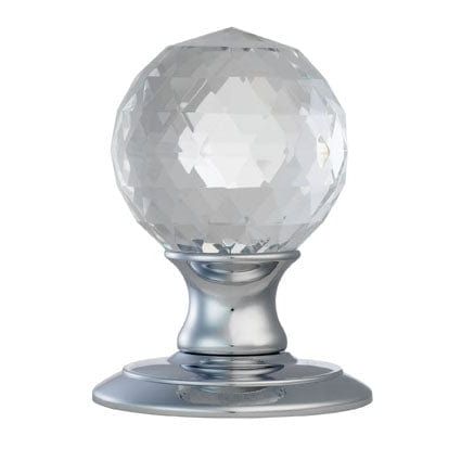 Carlisle Brass Knobs Polished Chrome Ice Facetted Crystal Knob