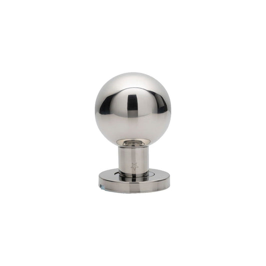 Carlisle Brass Knobs Bright Stainless Steel Mortice Knob on Sprung Round Rose