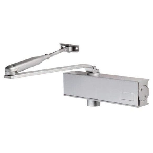 Carlisle Brass Closers Silver Overhead Door Closer Adjustable Size 2-4 Template C/W Fig 66 Bracket