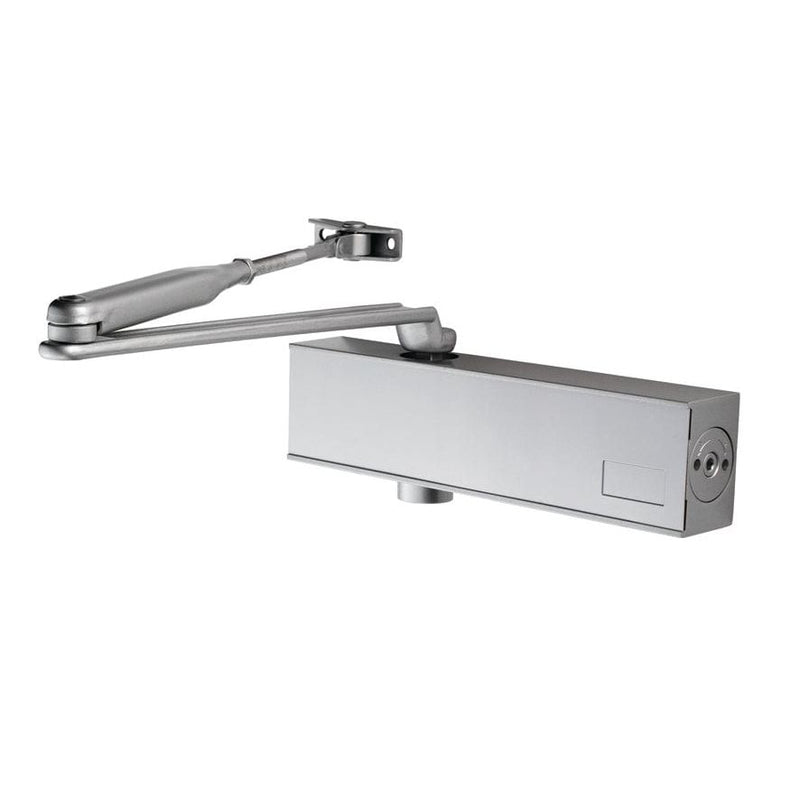 Carlisle Brass Closers Silver Overhead Door Closer Variable Power Size 2-6 C/W Backcheck & Fig 66 Bracket
