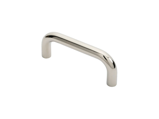 Carlisle Brass 19mm D Pull Handle in polished chrome finish, featuring a sleek, curved design with rounded ends for easy grip.