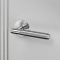 Door Handle Set Cross Sprung Steel