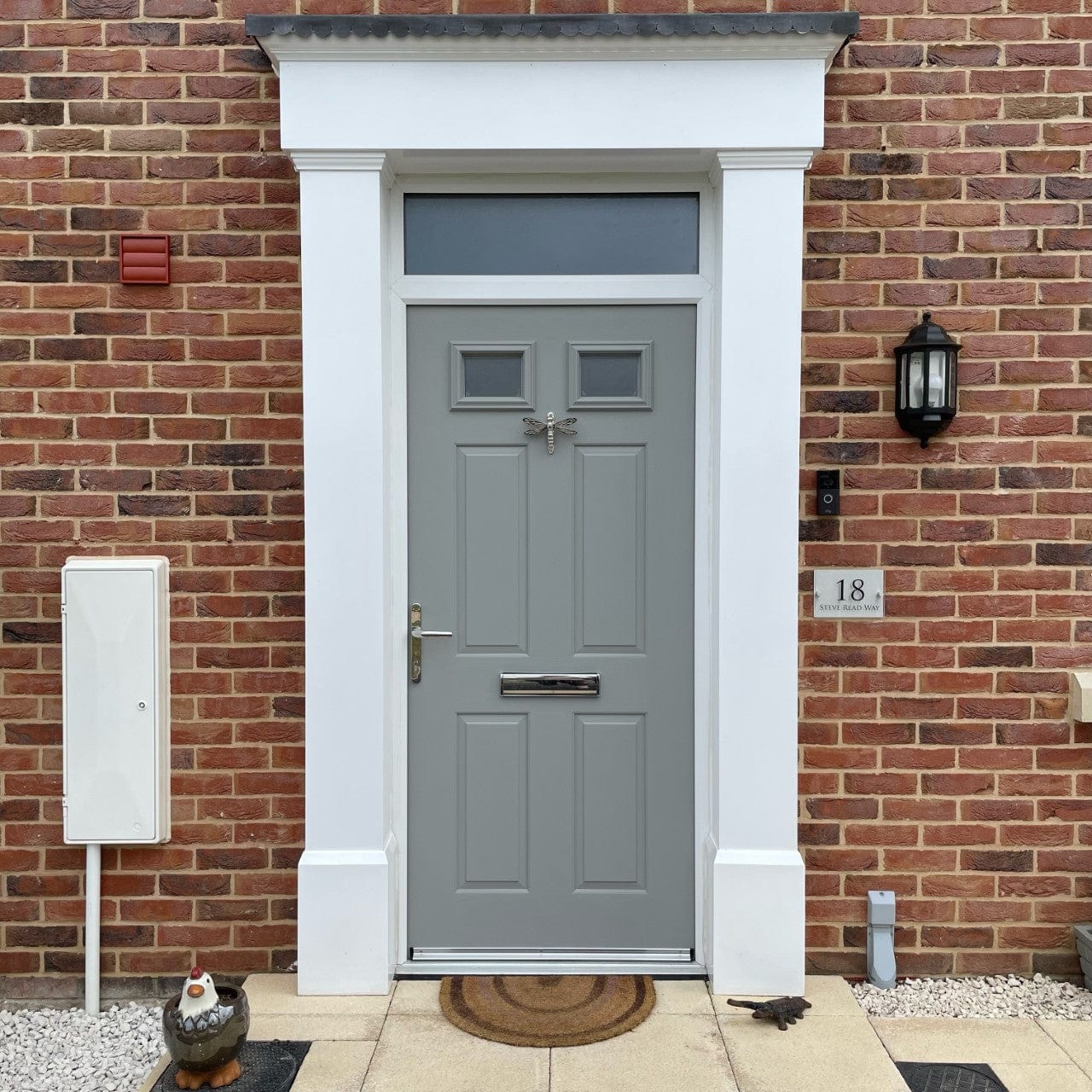 Brass Dragonfly Door Knocker - Nickel Finish - Brass bee