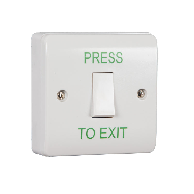Standard Retractable Switch Button c/w White Back Box - 
