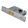 Carlisle Brass Easi-T Euro Profile Deadlock in silver finish, featuring a compact design with a keyhole and brass insert for the locking mechanism.