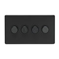 Eurolite Switches Matt Black 4 Gang Dimmer - Matt Black
