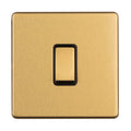 Eurolite Switches Satin Brass Concealed 3mm 1 Gang 10Amp 2 Way Switch - Satin Brass